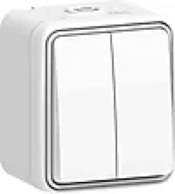 Bryter dobbel utenpåliggende Connect 2Home kapslet IP54-Gelia Discount