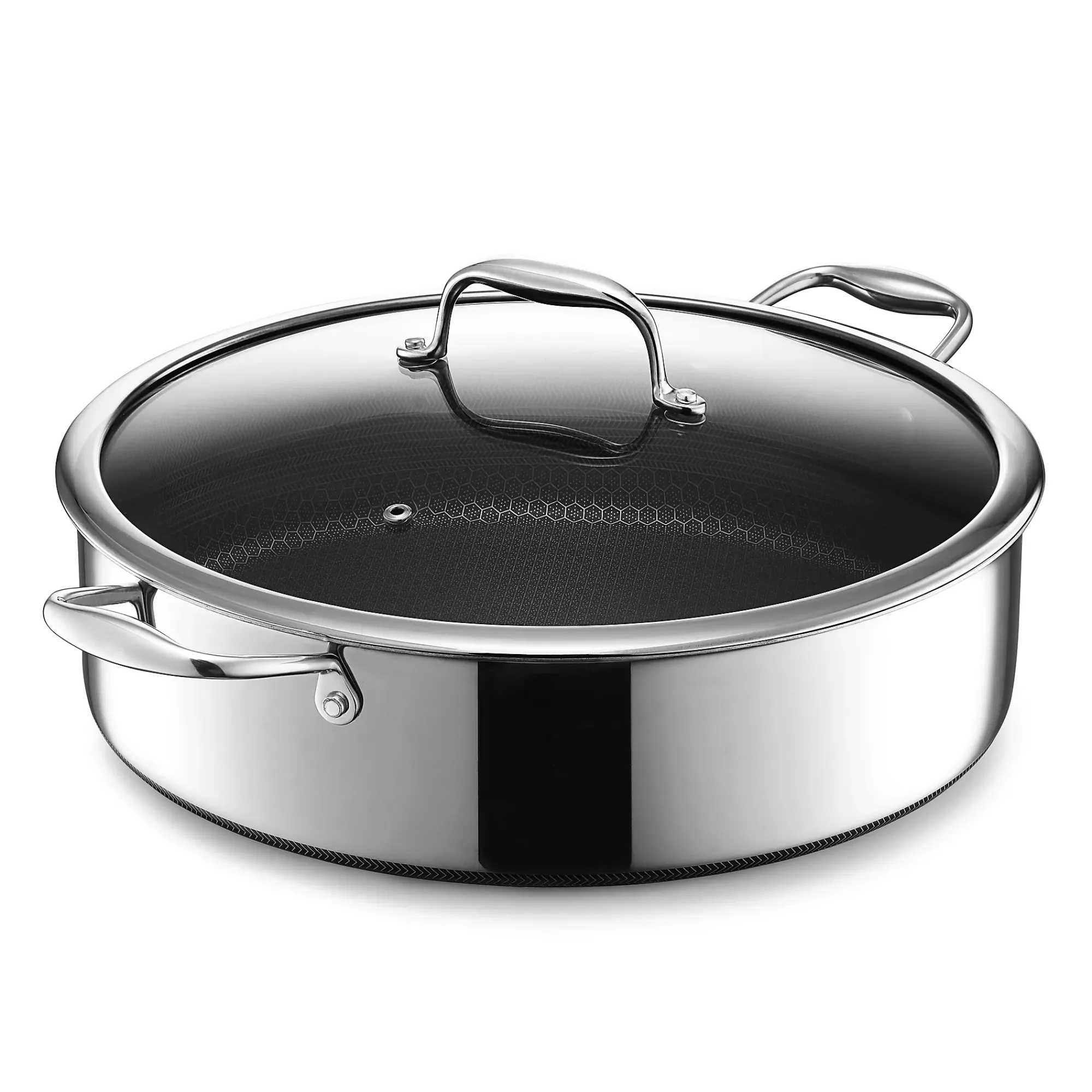 Buffétgryte/Sautégryte med lokk 6,6l hybrid-Hexclad New
