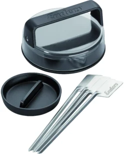 Burgerpresse og 4 grilspyd sett-Enders Clearance