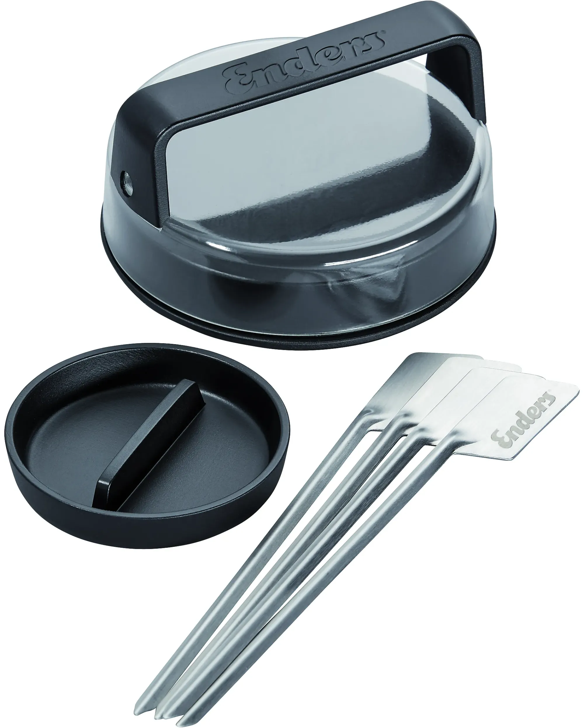 Burgerpresse og 4 grilspyd sett-Enders Clearance