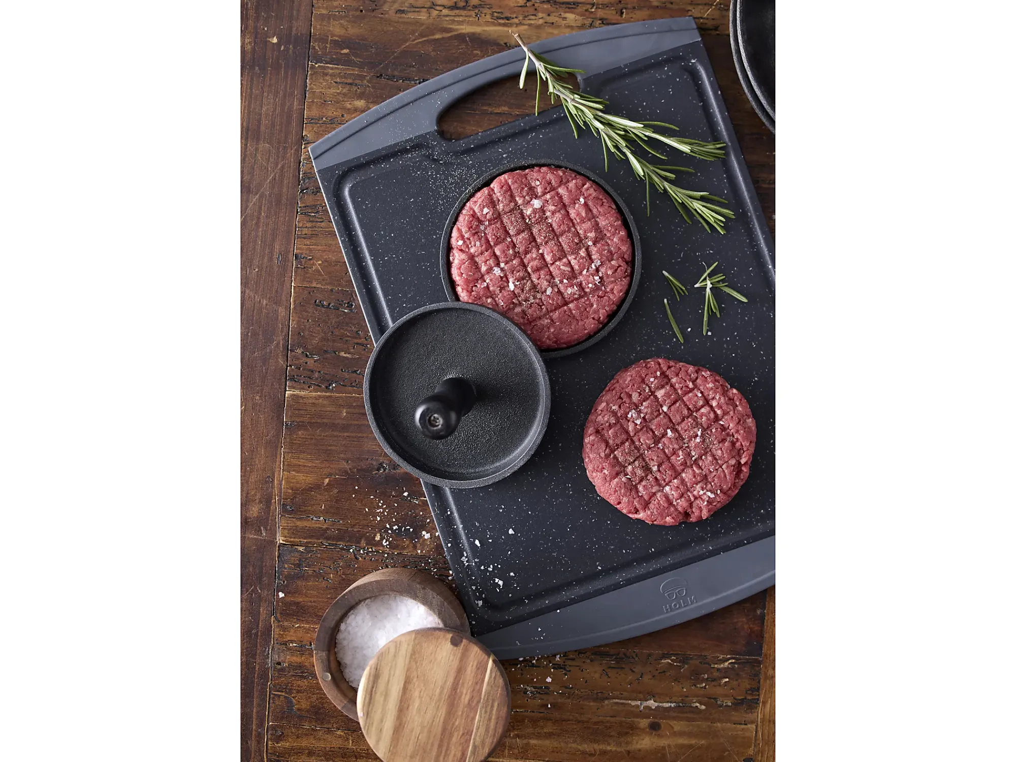 Burgerpresser 12cm Svart Støpejern-Holm Best