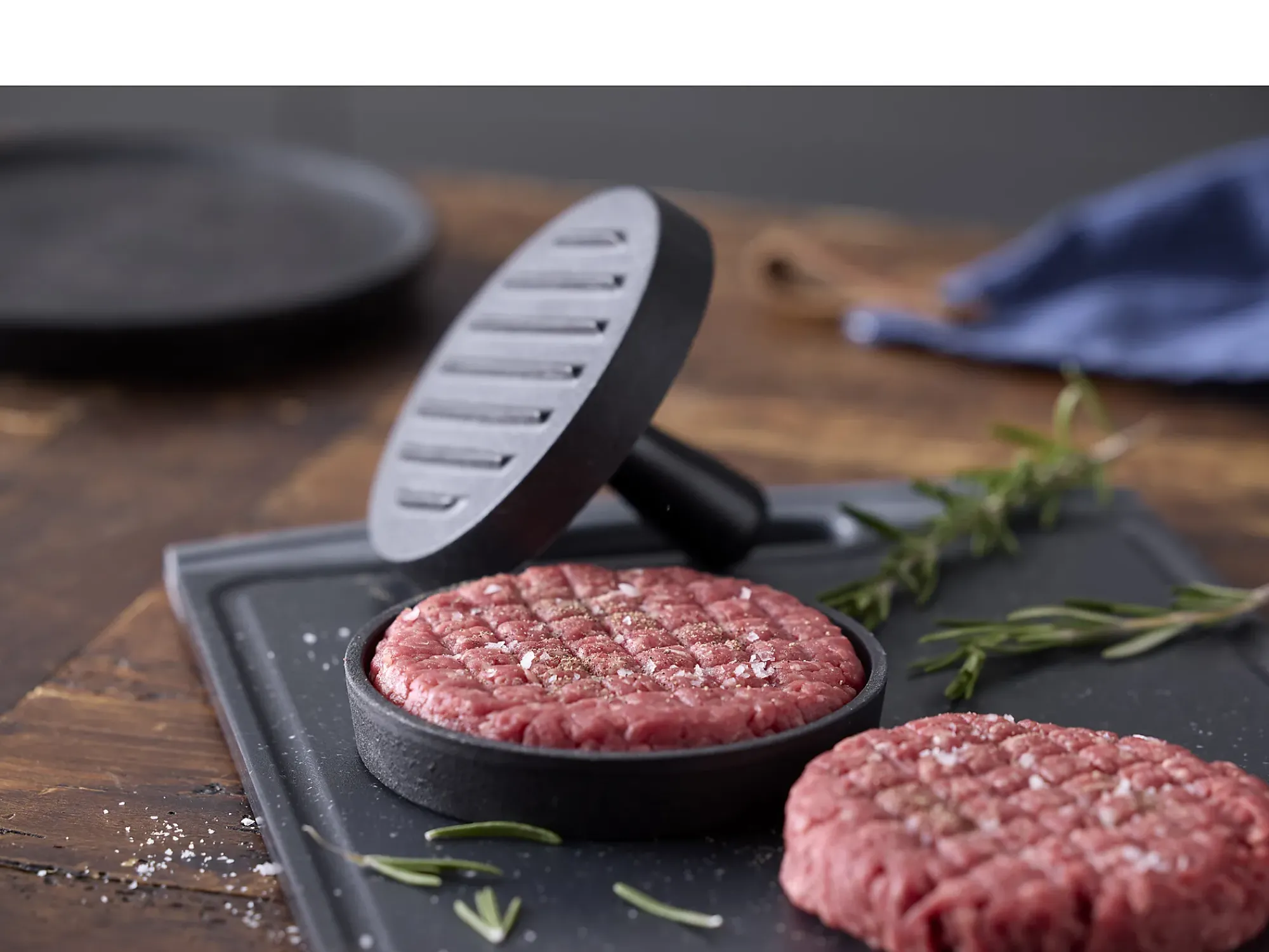 Burgerpresser 12cm Svart Støpejern-Holm Best