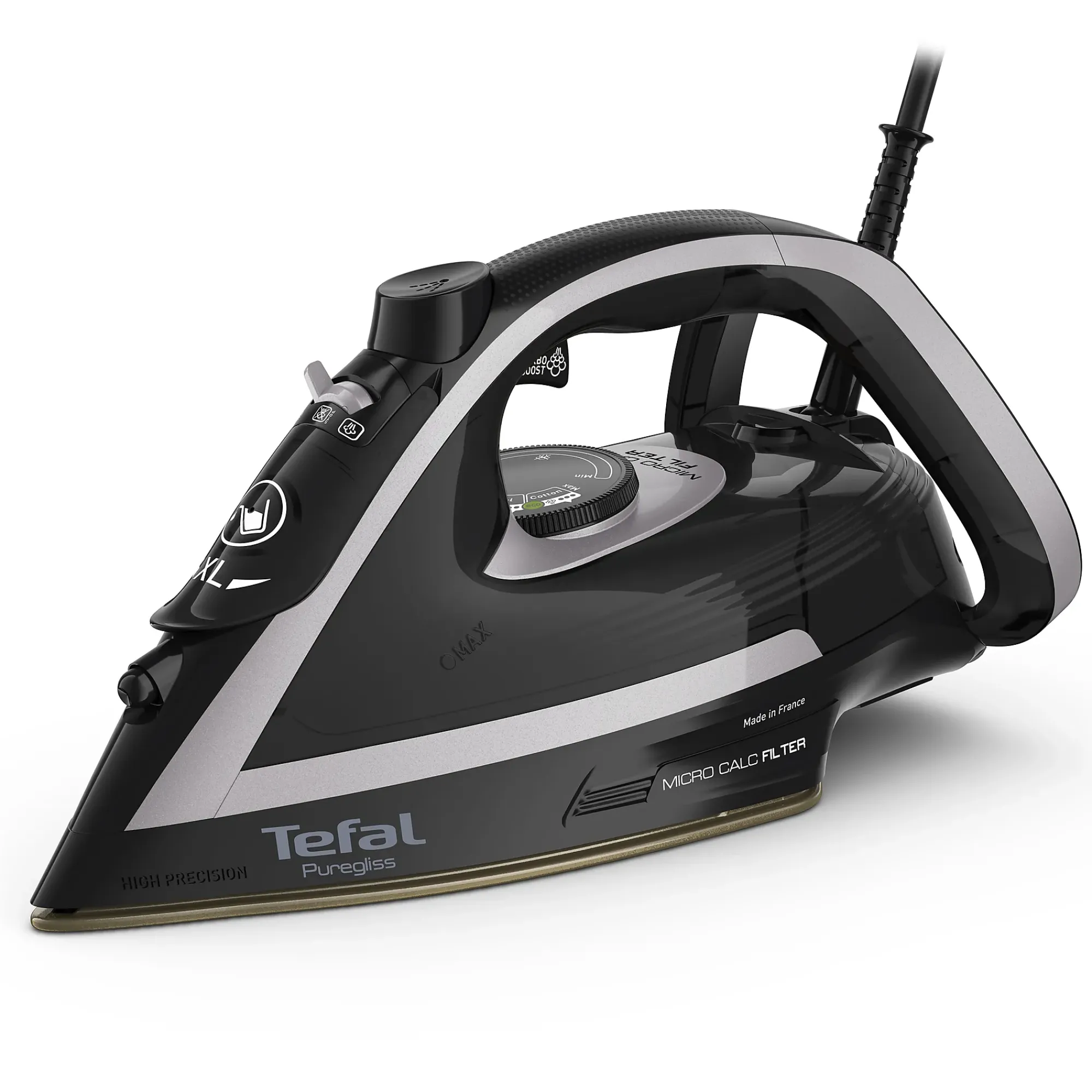 Dampstrykejern Puregliss sølv 3000w-Tefal Clearance