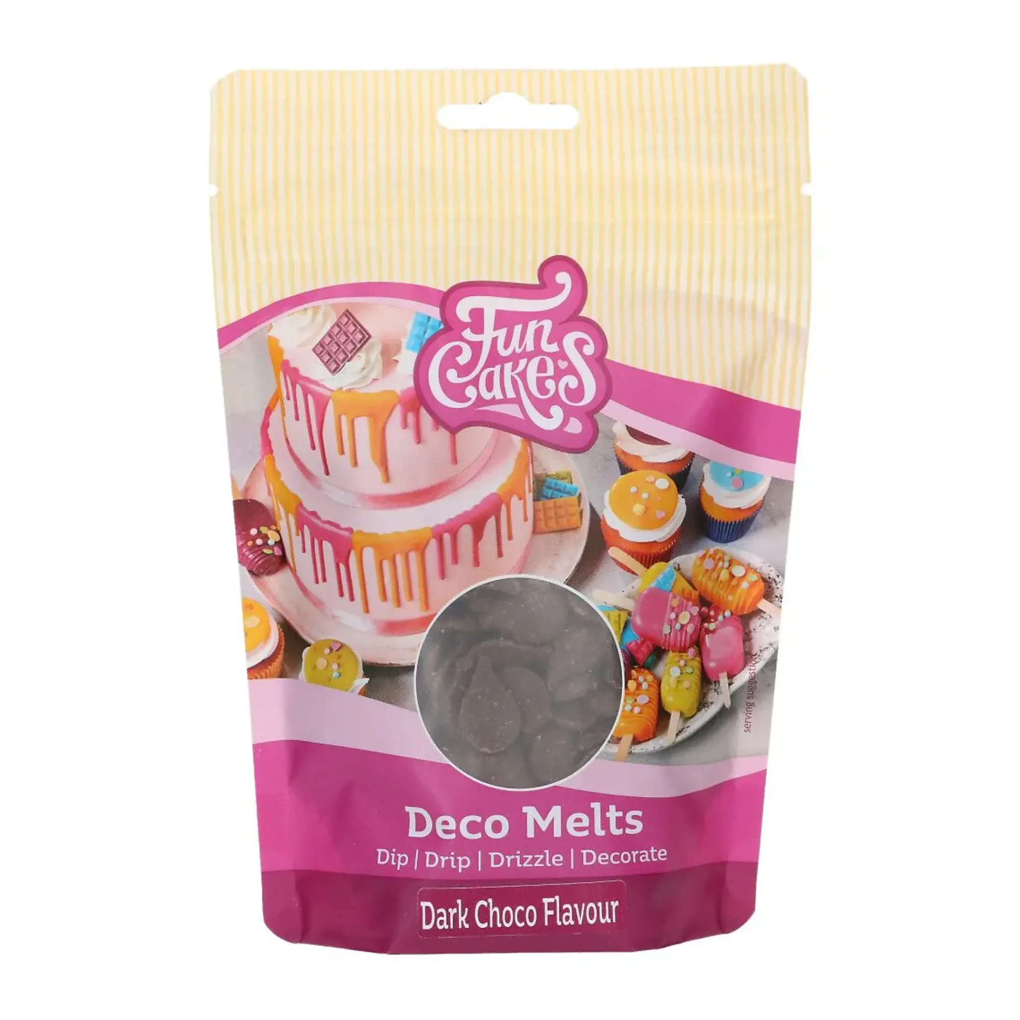 Deco Melts mørk sjokoladesmak 250g-Funcakes