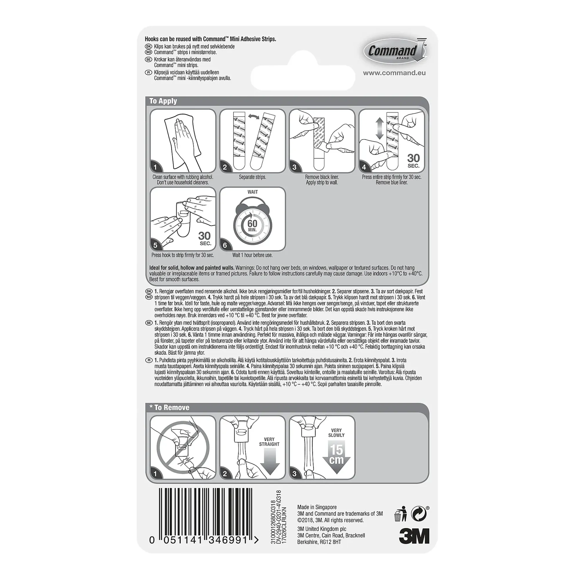 Dekorklips med clear strips-Command Online