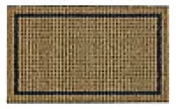 DØRMATTE RIVIERA BORDER KOKOSTUFTET MATTE 45X75CM-