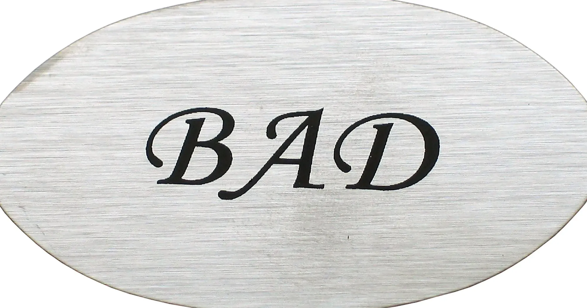 Dørskilt bad oval matt-Esbada