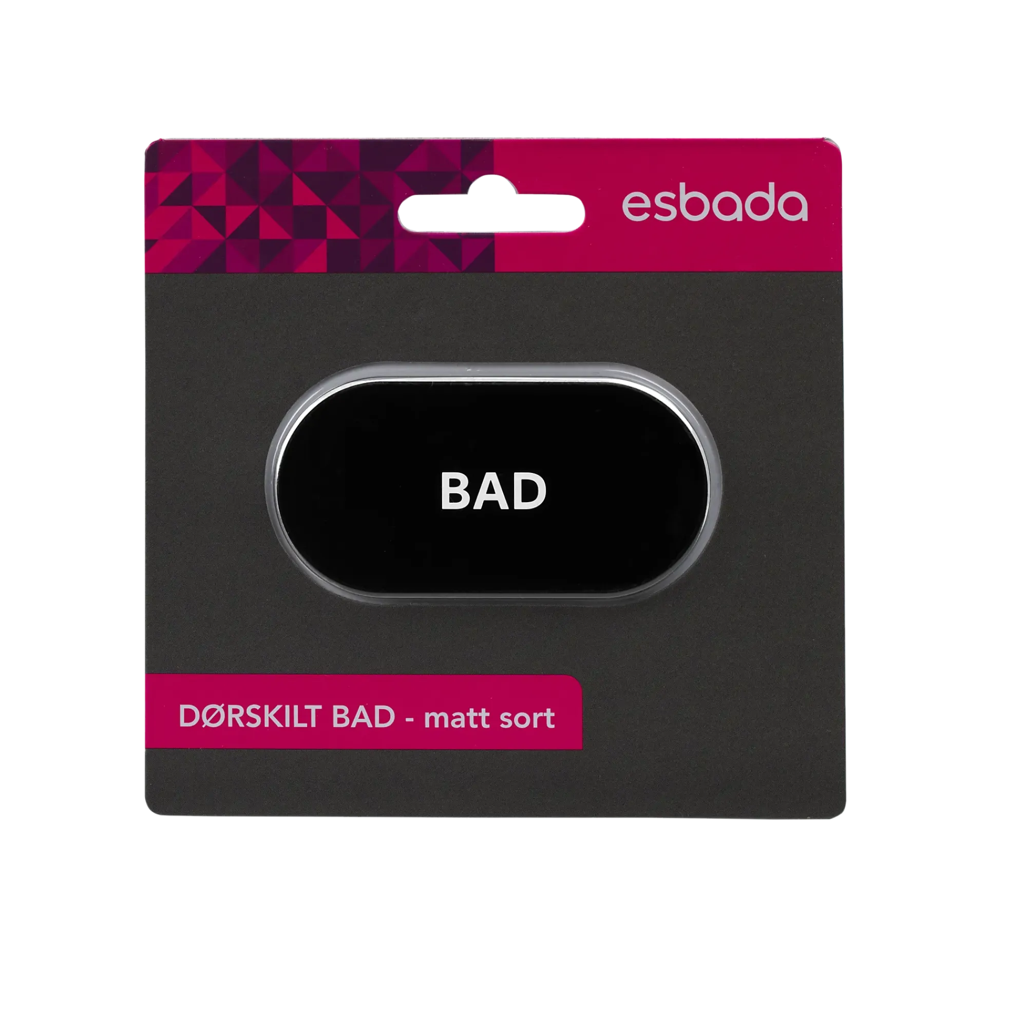 Dørskilt BAD oval-Esbada New