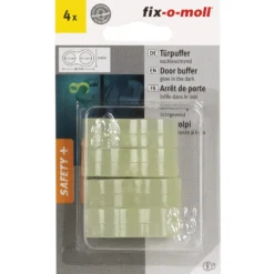 Dørstopper for håndtak selvlysende 2 hull 15 og 18mm 4stk-Fix O Moll New