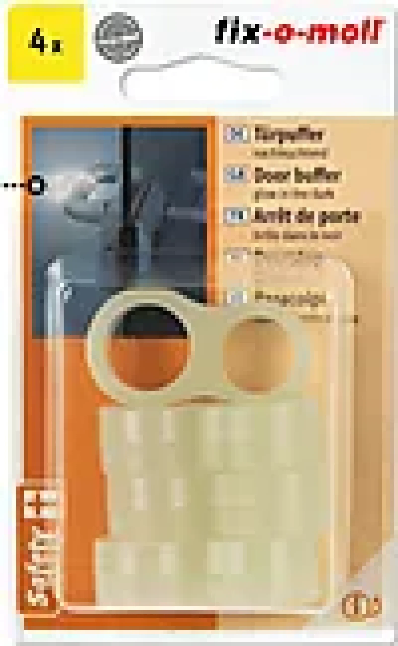 Dørstopper for håndtak selvlysende 2 hull 15 og 18mm 4stk-Fix O Moll New