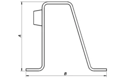 DØRSTOPPER 180MM VARMGALVALVANISERT-Pn Beslag Hot