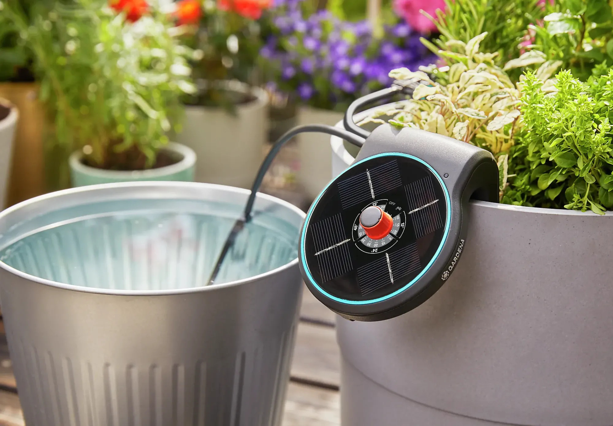 Ferie og balkongvanningssett Aquabloom-Gardena Hot