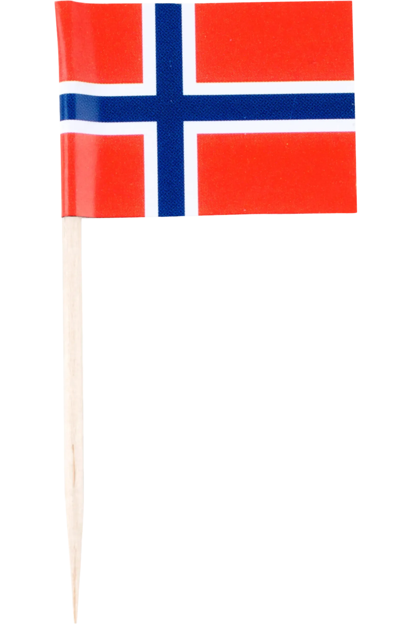 Flagg norsk på trepinne 10stk-Cacas Online