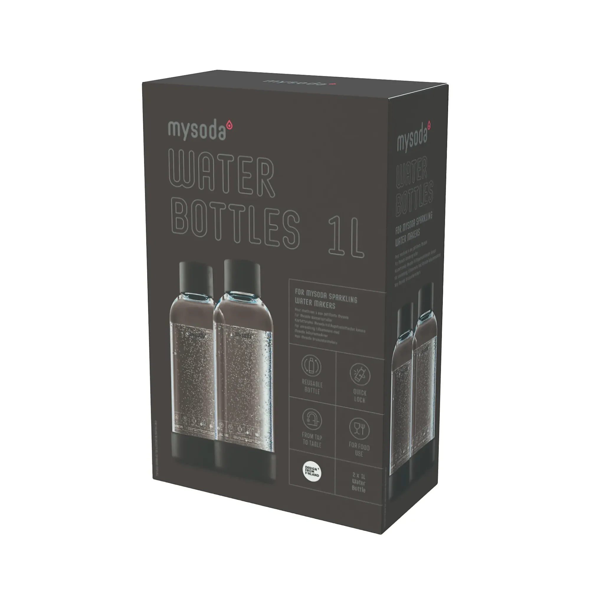 Flaske Black 1L 2stk-Mysoda Discount