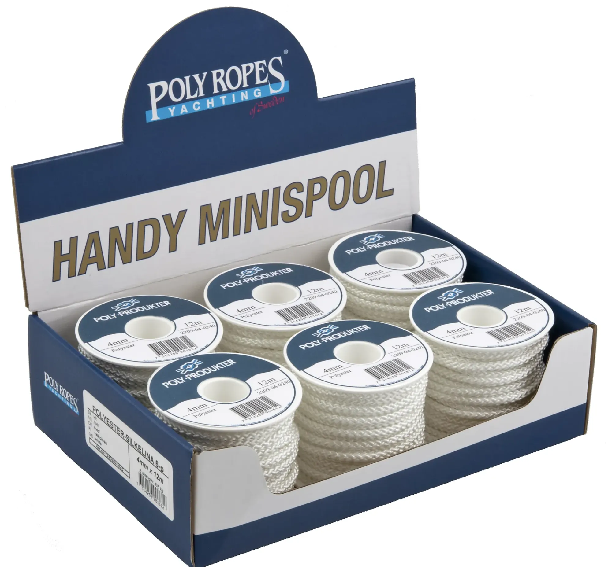 Flettet polyesterline 4.00mmx12m-Poly Produkter New