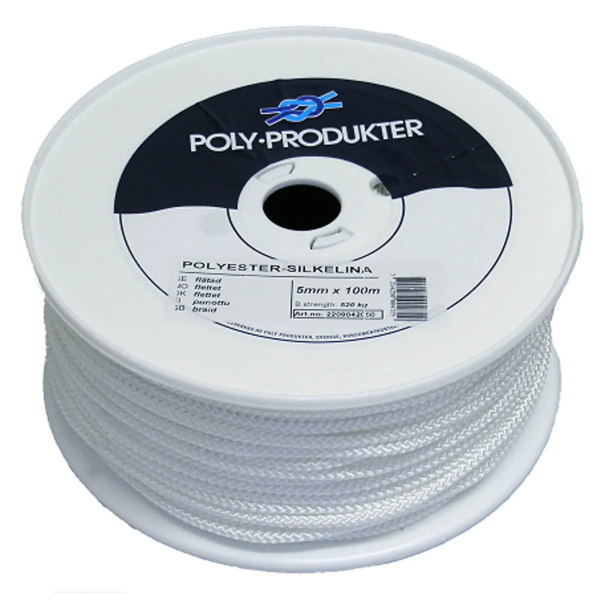 Flettet polyesterline 5.00mmx100 m-Poly Produkter New