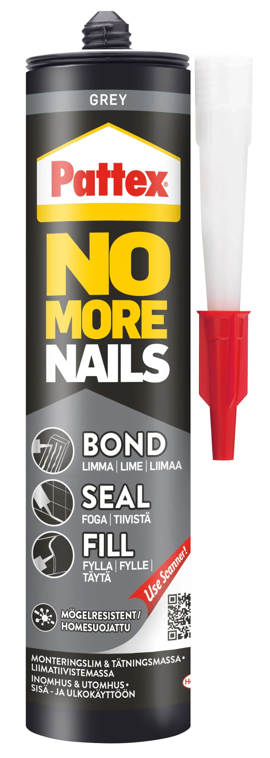 Fugelim Bond-Seal-Fill Grå 280ml-Pattex Hot