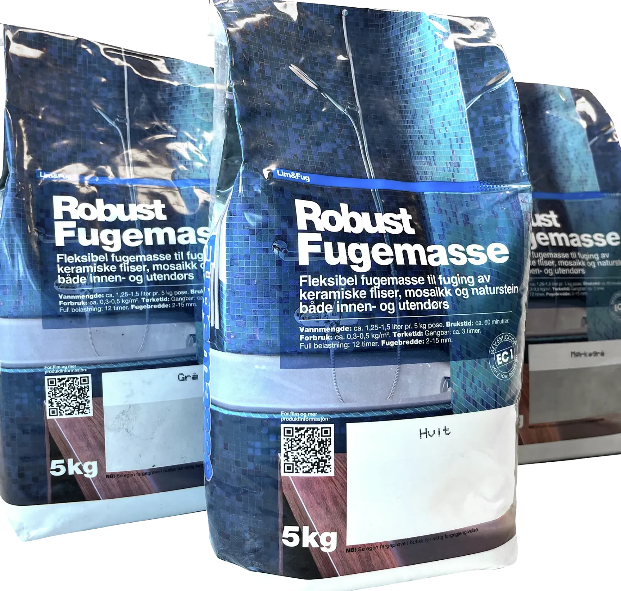 Fugemasse mørkegrå 5kg-Robust Outlet