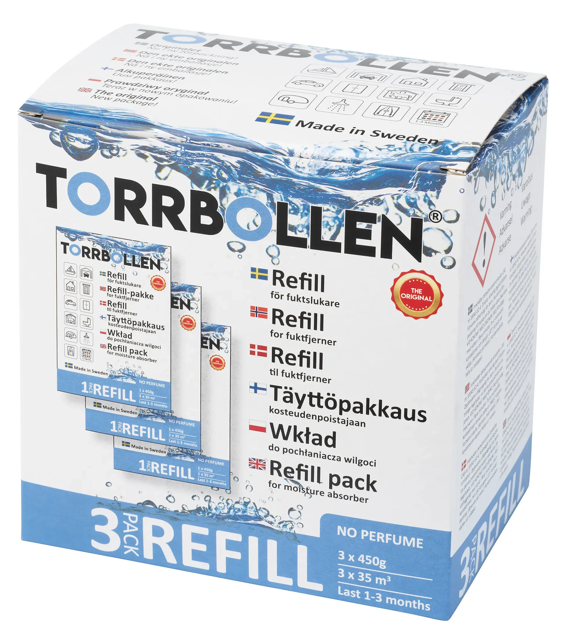 Fuktfjerner Torrbollen refill 3stk-Absodry by torrbollen Online