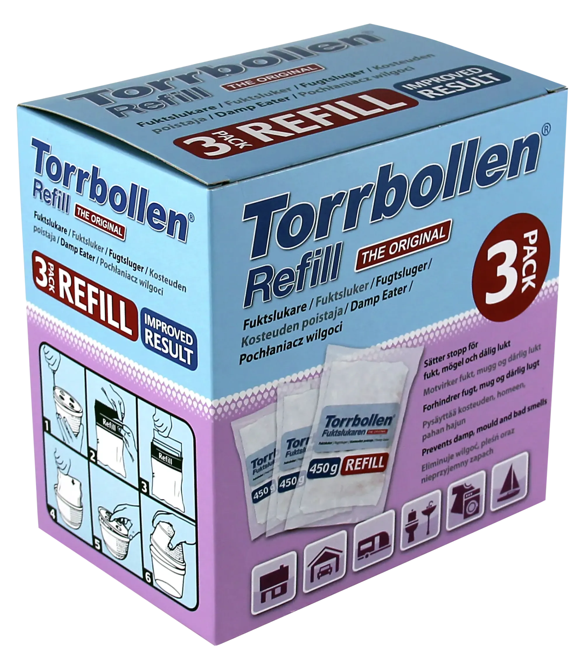 Fuktfjerner Torrbollen refill 3stk-Absodry by torrbollen Online