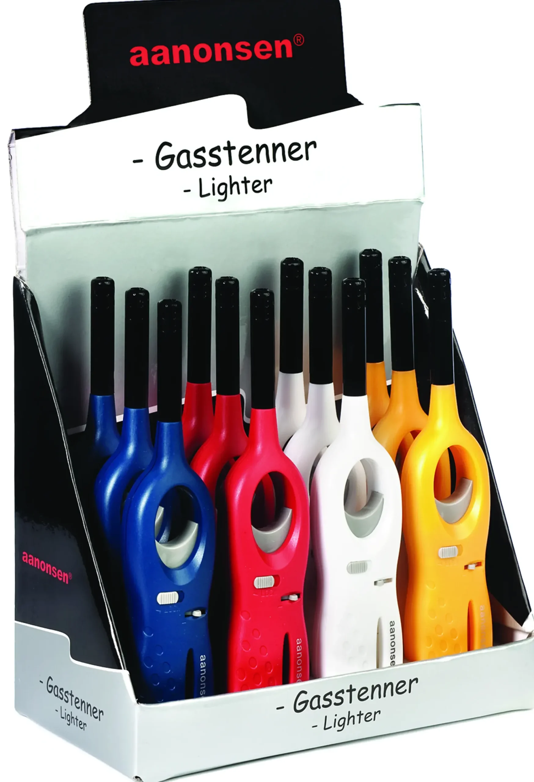 Gasstenner Turbo med låsefunksjon, effektjustering og krok-Aanonsen