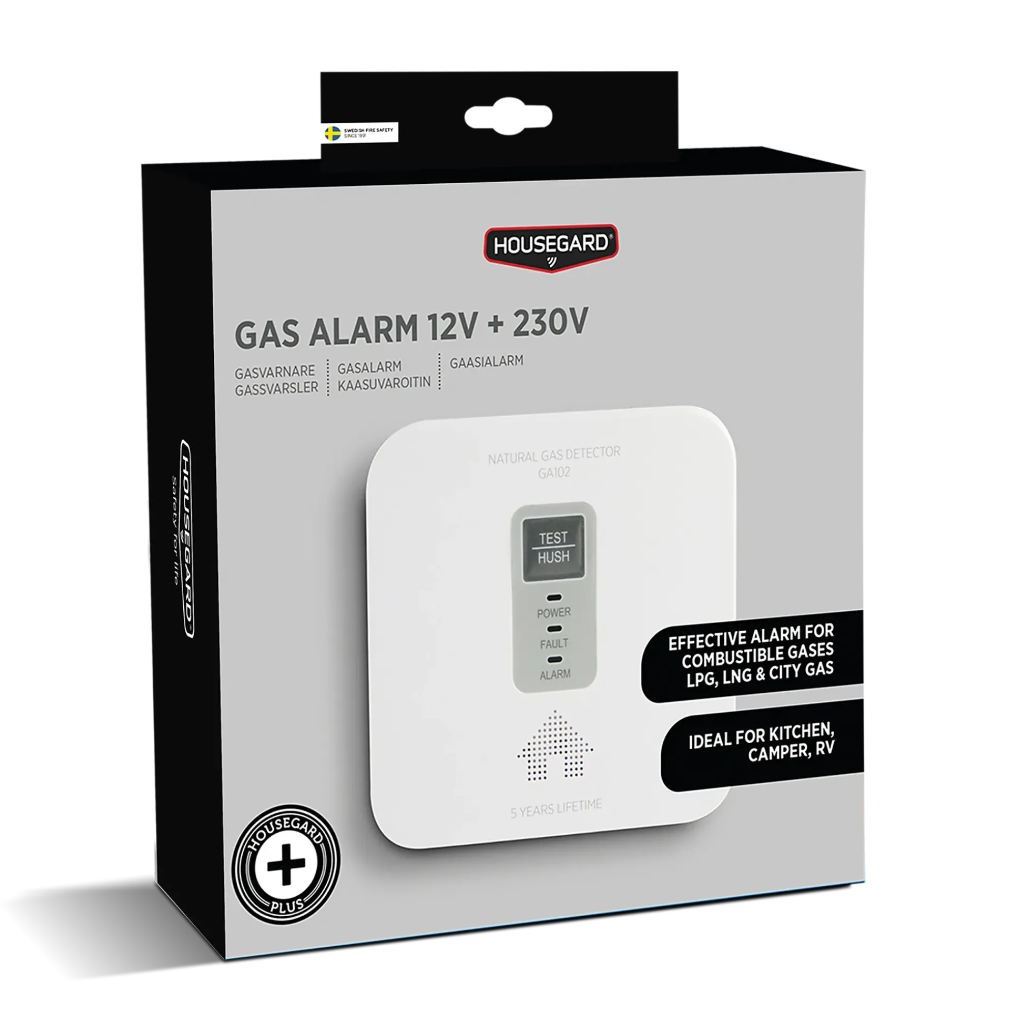 Gassvarsler 12V + 230V-Housegard Online
