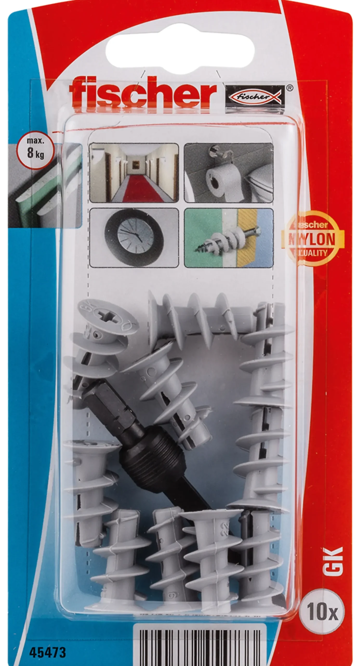 Gipsplugg GK 4-5mm 10stk-Fischer New
