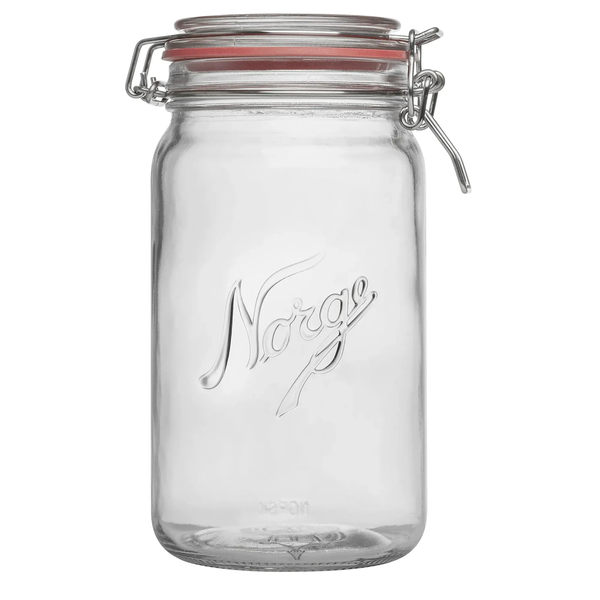 Glass med hengslet lokk 1l-Norgesglasset Best