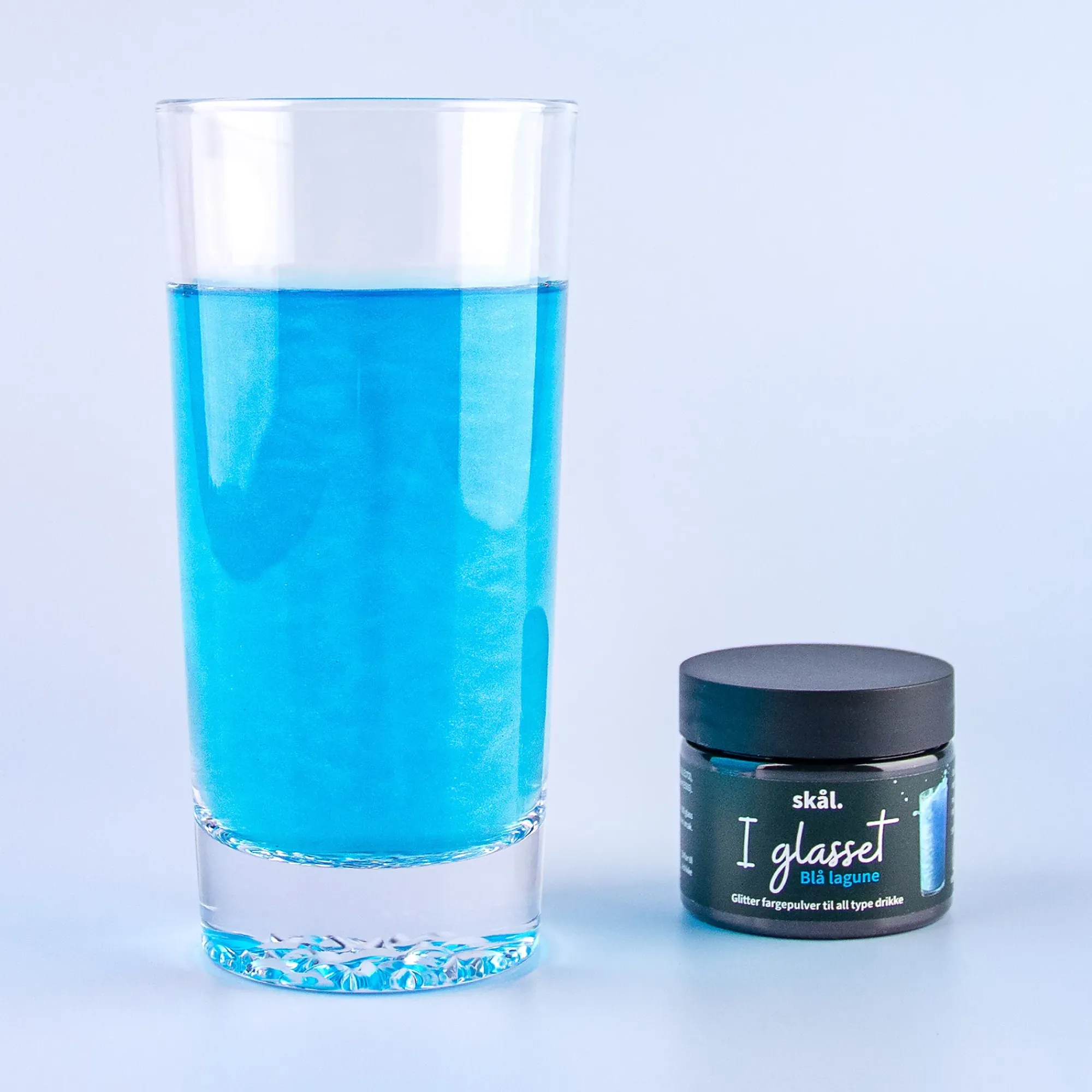 Glitterfarge i glasset Blå Lagune-Skål Hot