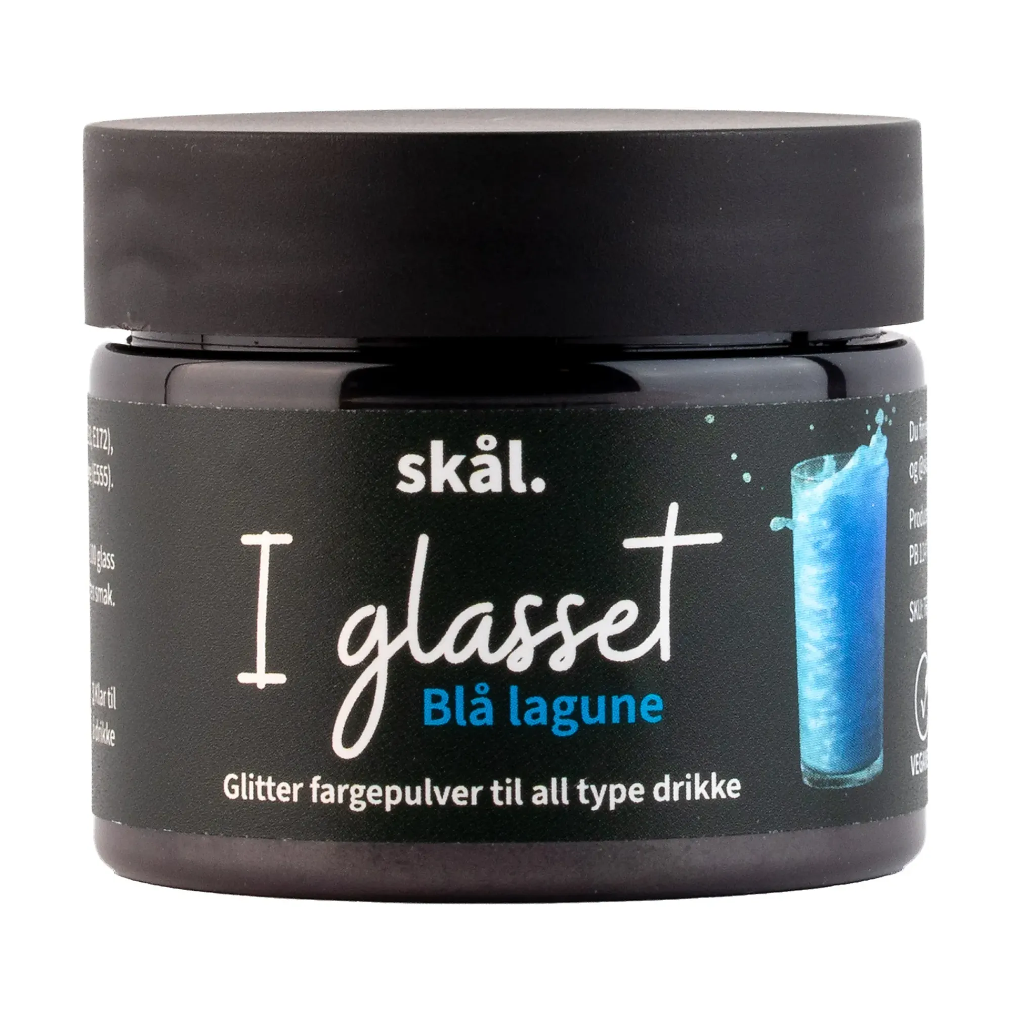 Glitterfarge i glasset Blå Lagune-Skål Hot