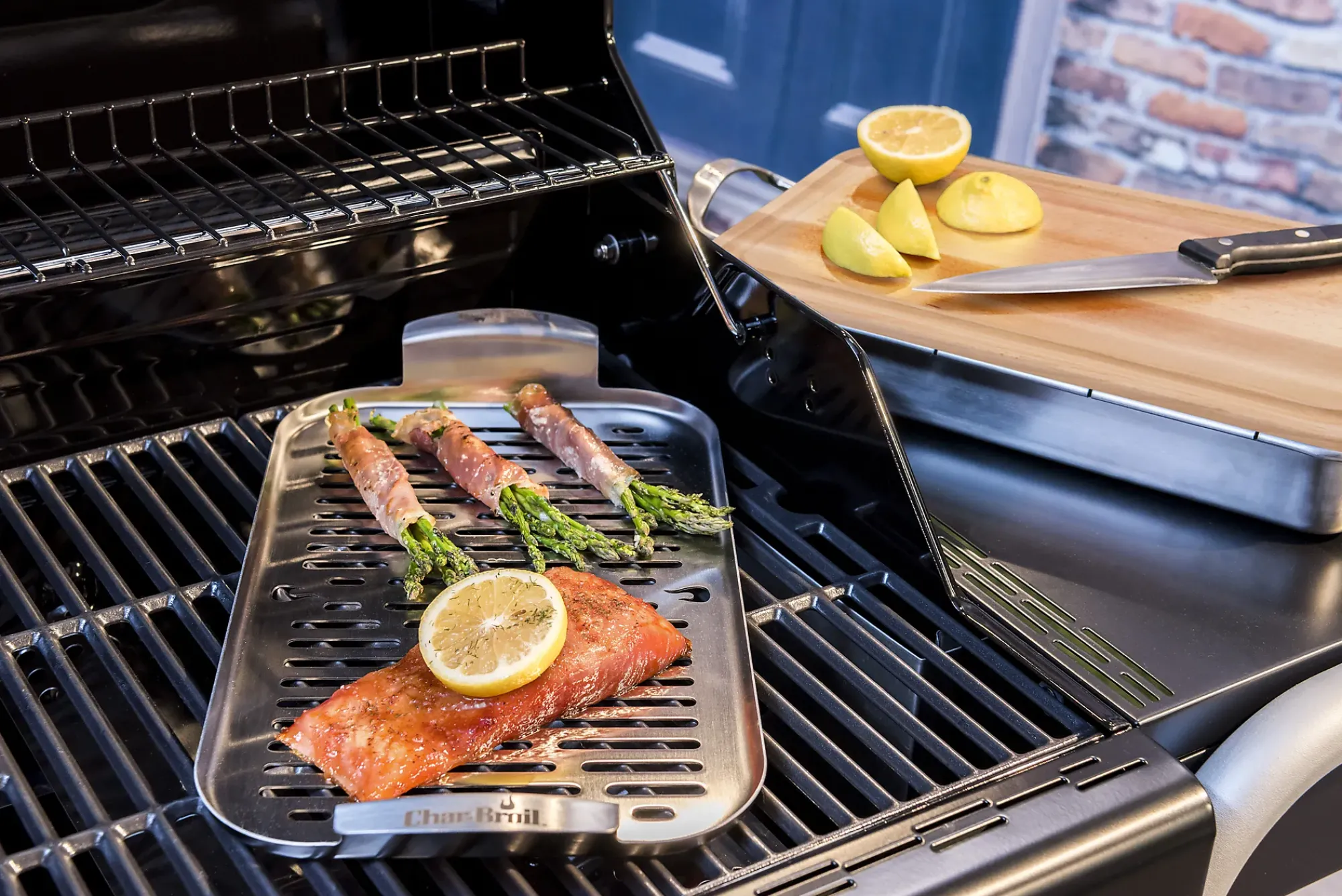 Grillplate 22x42,5x5cm-Char Broil New
