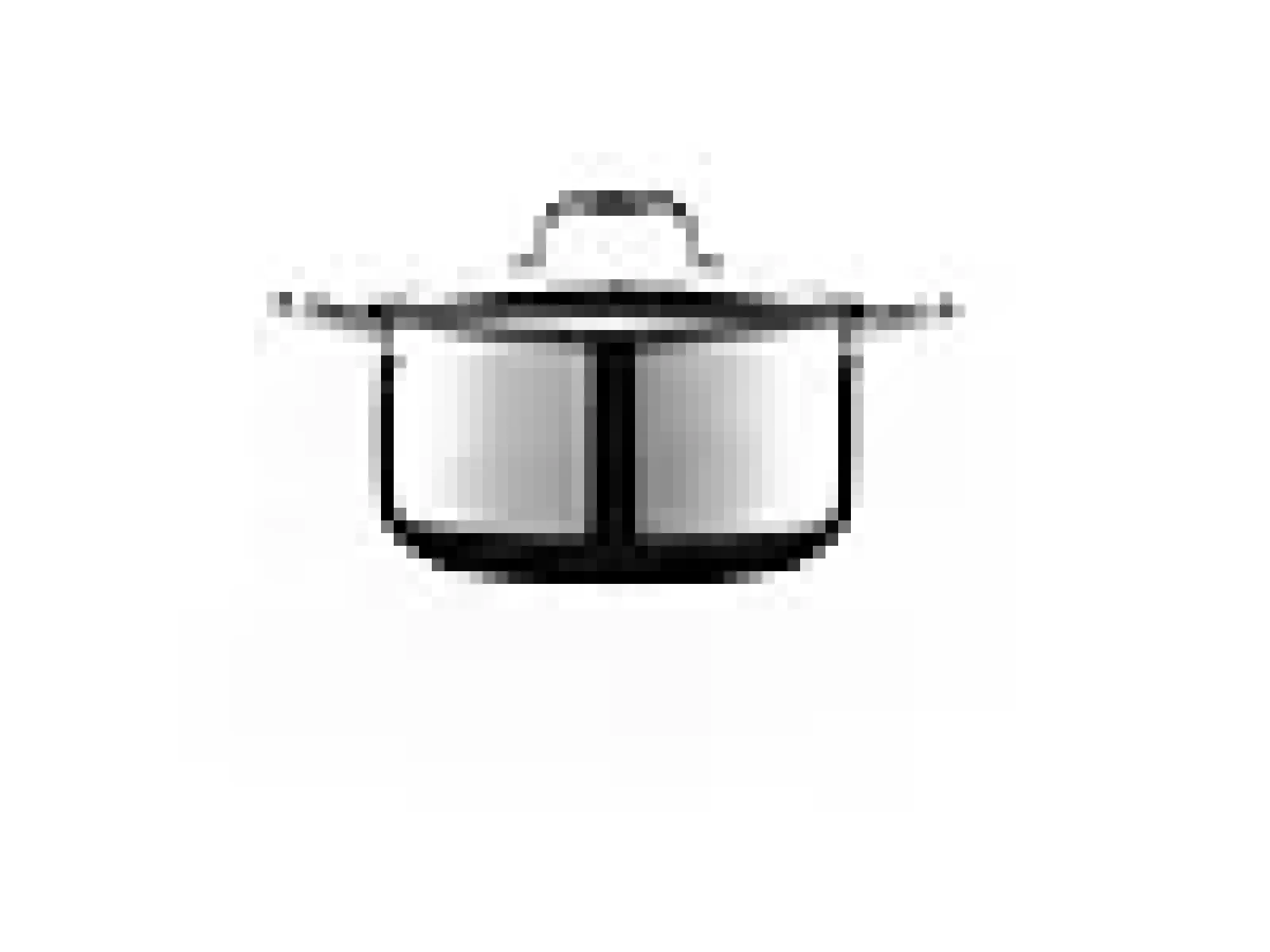 Gryte med glasslokk 7,5l hybrid-Hexclad