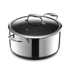 Gryte med glasslokk 7,5l hybrid-Hexclad