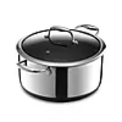Gryte med glasslokk 7,5l hybrid-Hexclad