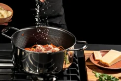 Gryte med glasslokk 7,5l hybrid-Hexclad