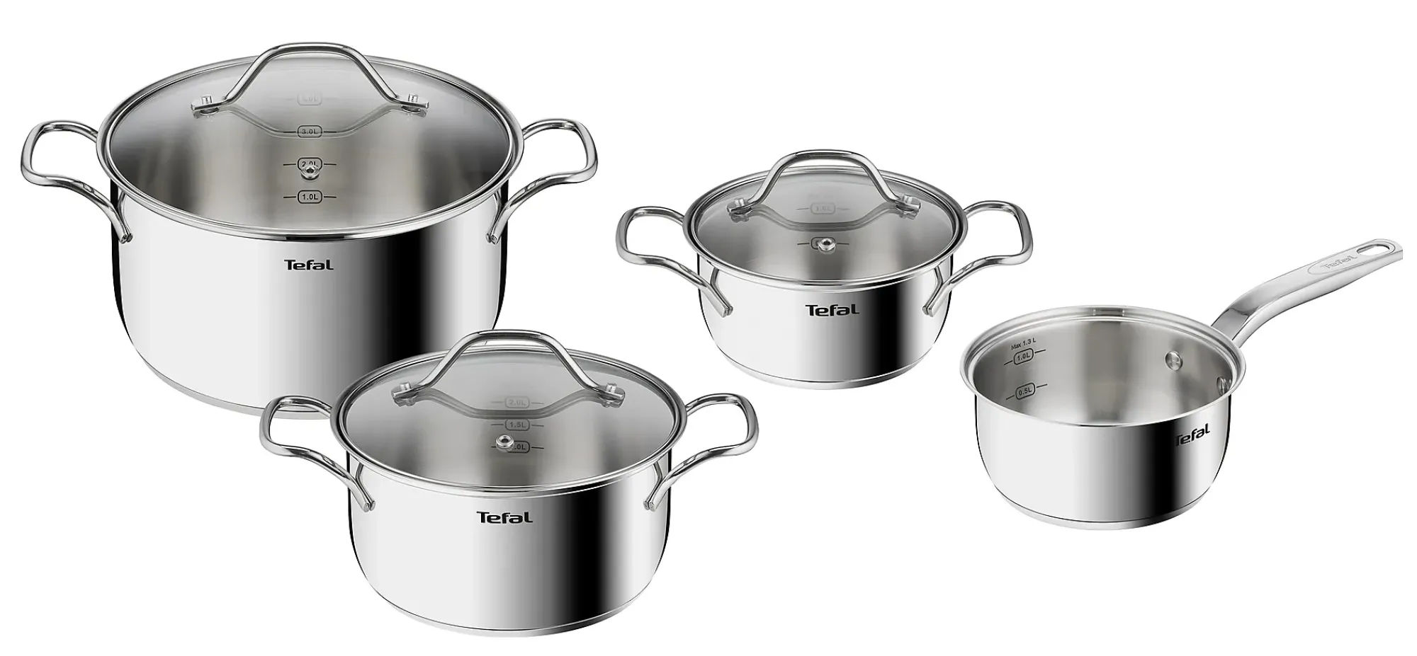 Grytesett Intuition med lokk 4 deler-Tefal