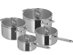 Grytesett med lokk 4 deler Edge 3-ply 1,5l 2,3l 3,4l 5,2l-Invite Discount