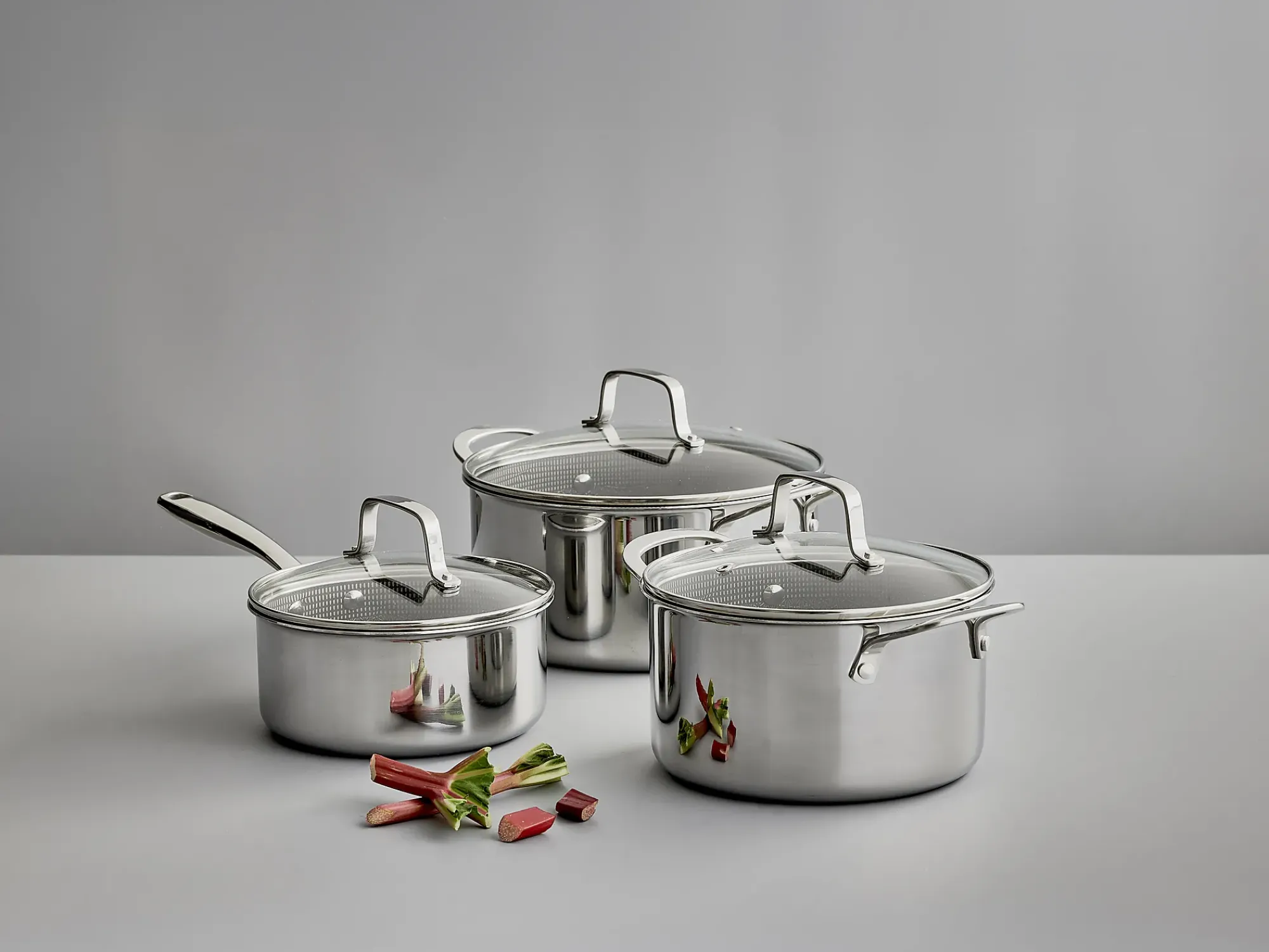 Grytesett med lokk 2,1l/3,3l/5,3l 3-Ply Premium Hybrid-Invite Hot