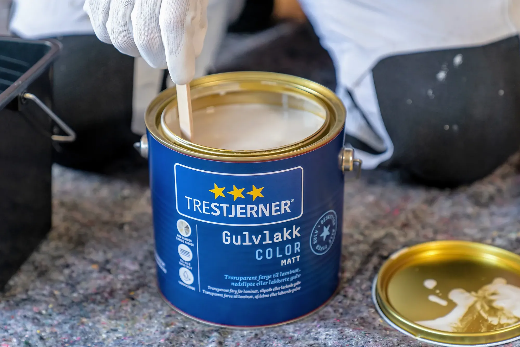 Gulvlakk color 0,68l-Trestjerner