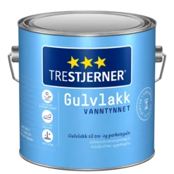 Gulvlakk matt vannbasert 3l-Trestjerner