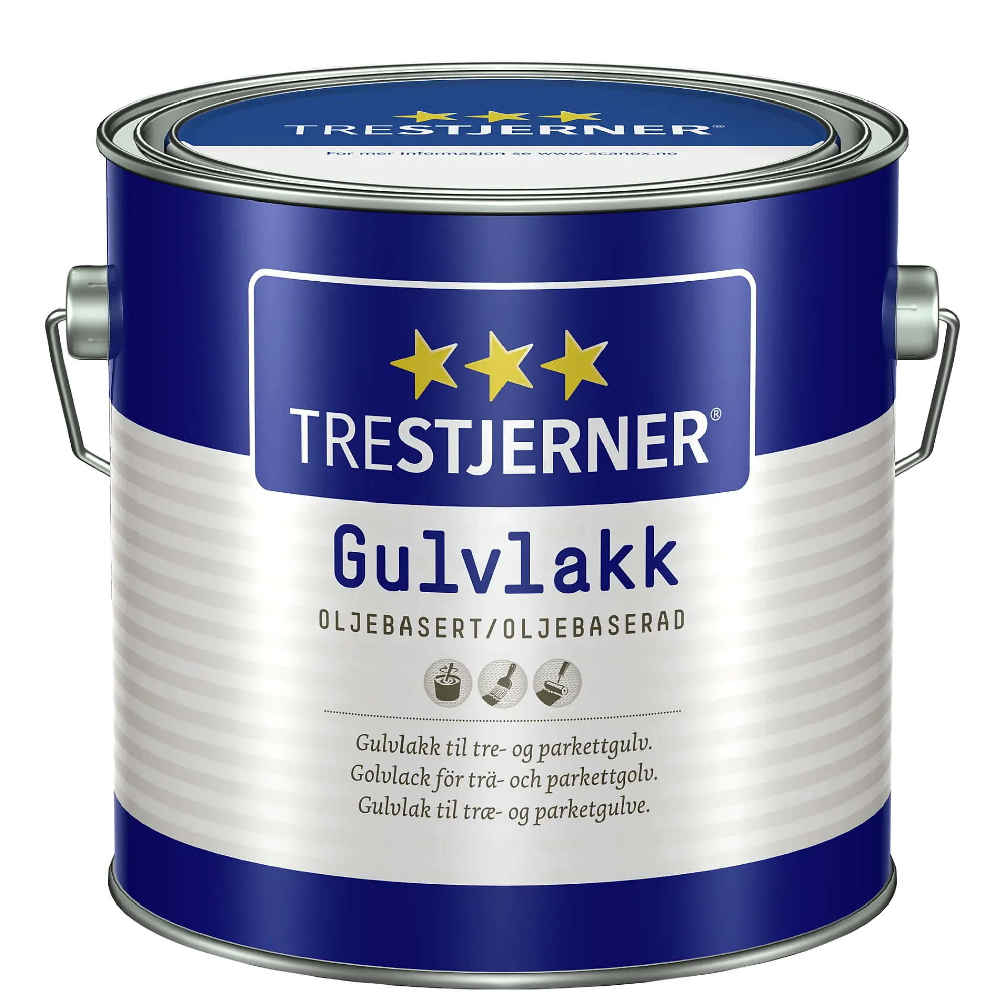 Gulvlakk oljebasert halvblank 3l-Trestjerner Outlet