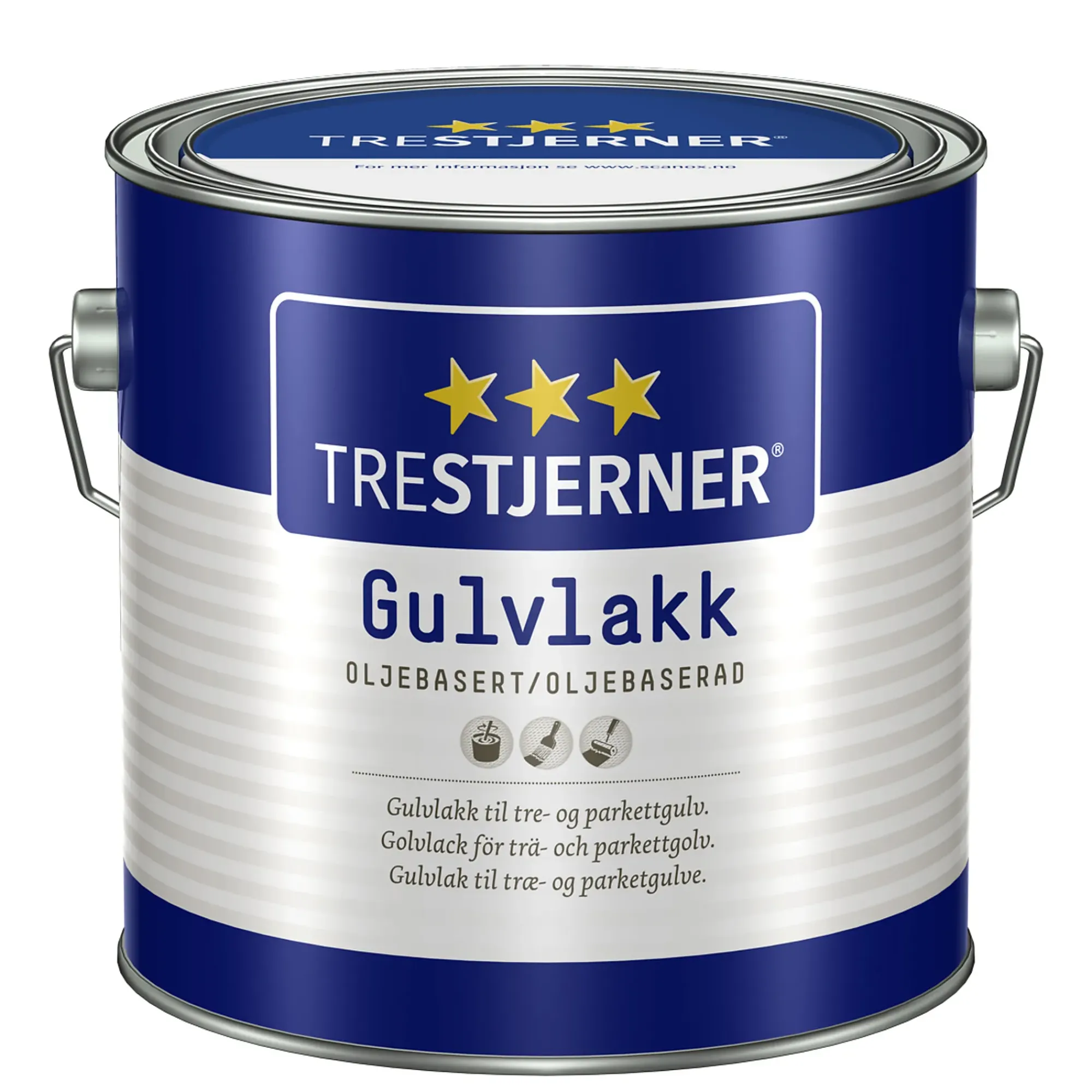Gulvlakk oljebasert halvblank 3l-Trestjerner Outlet