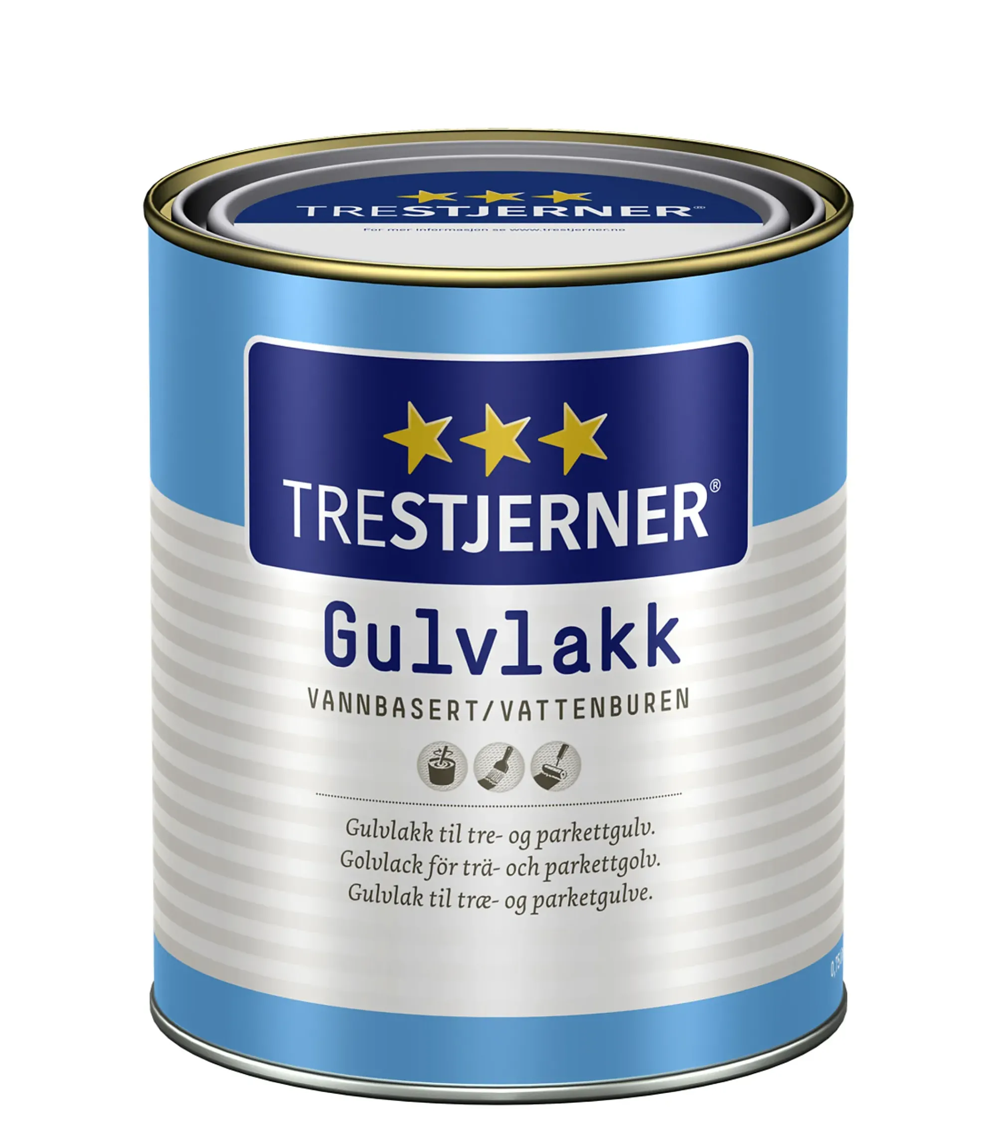 Gulvlakk vannbasert silkematt 0,75l-Trestjerner Sale
