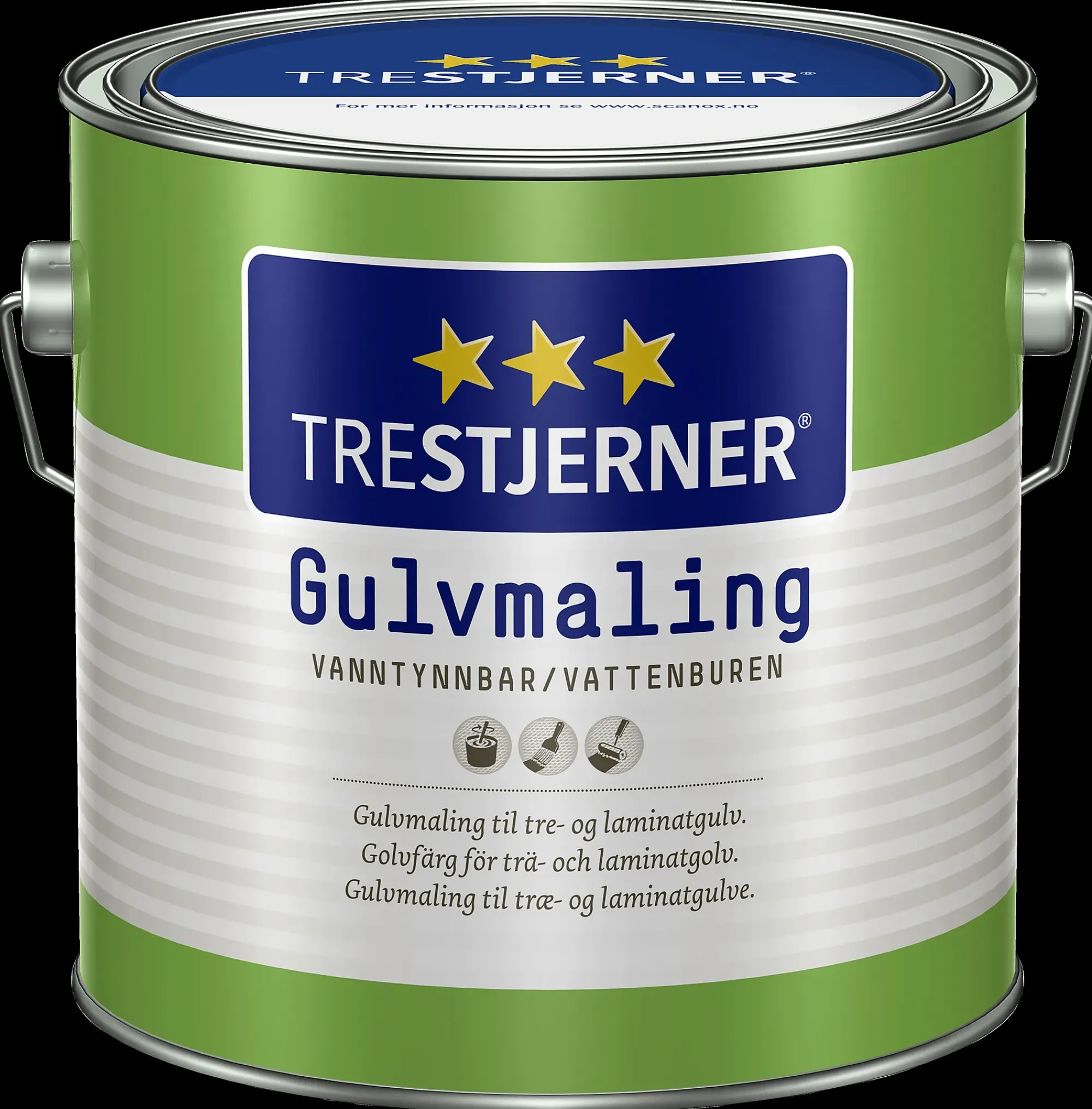 Gulvmaling halvblank A-Base 2,7l-Trestjerner Best