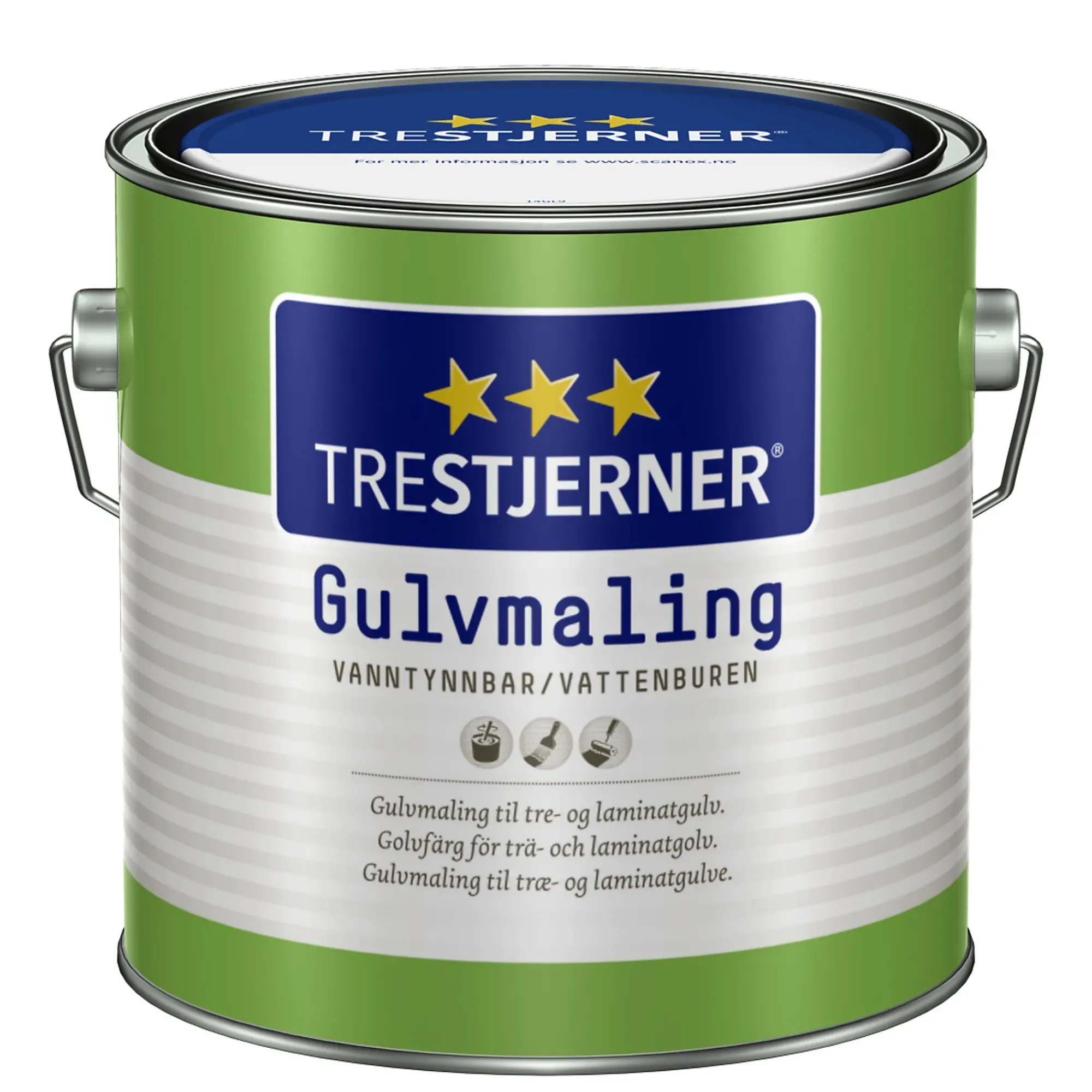 Gulvmaling halvblank A-Base 2,7l-Trestjerner Best