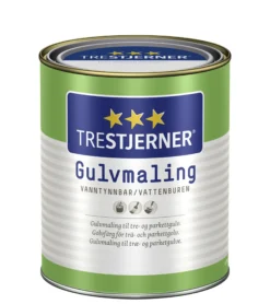 Gulvmaling matt hvit 0,75-Trestjerner Best