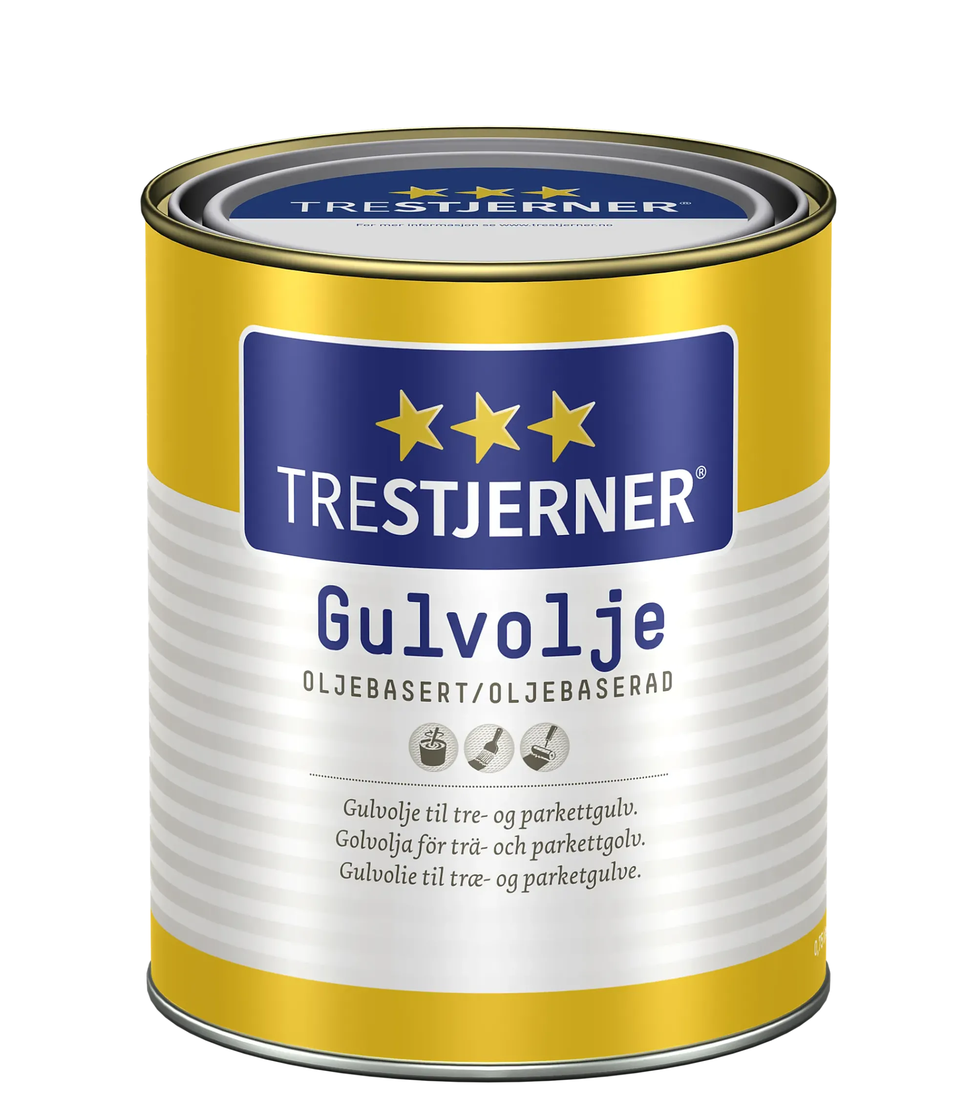 Gulvolje hvit 0.68l-Trestjerner Outlet