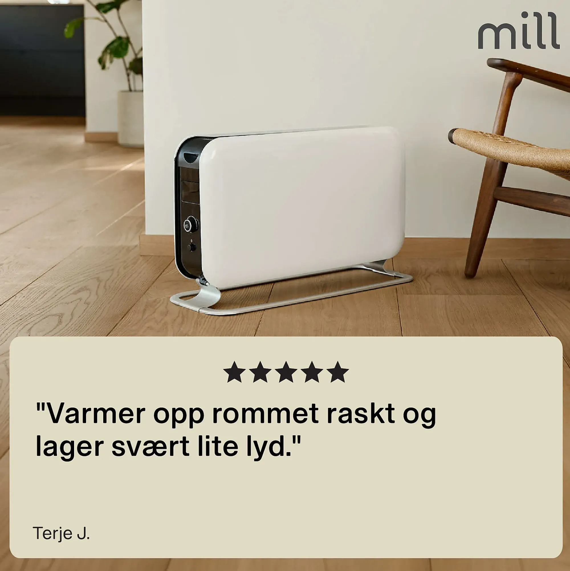 Gulvovn frittstående 2200w-Mill