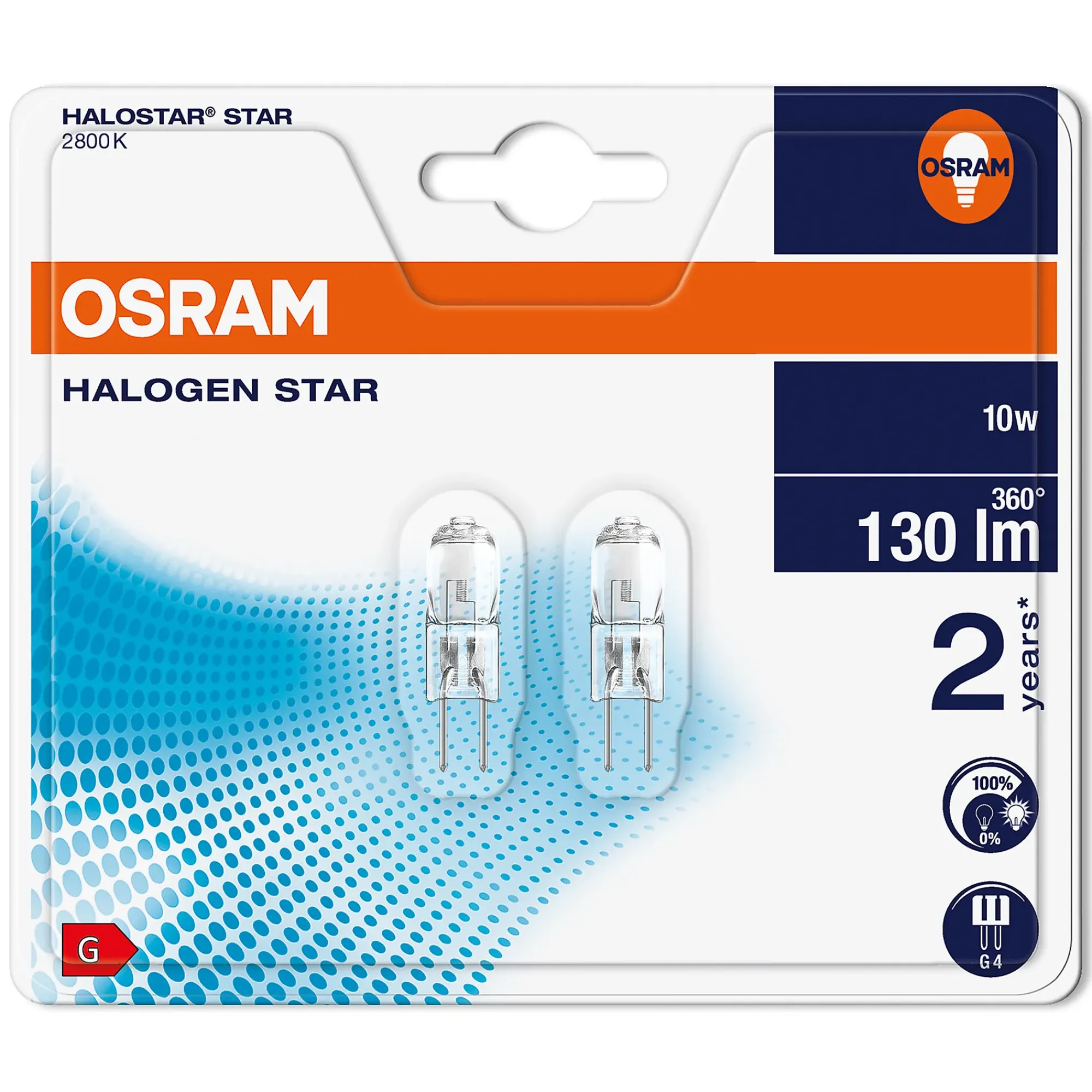 Halogen Halostar 10W 130lm G4-Osram Discount