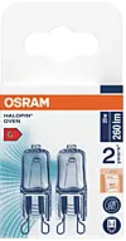 Halogen Pin G9 Oven 25w 260lm klar Dimbar Varmhvit 2stk-Osram Sale